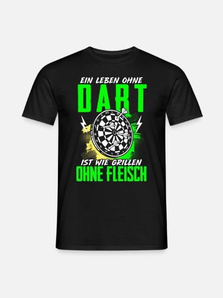 Leben Ohne Dart Grillen Ohne Fleisch - Männer T-Shirt - Schwarz