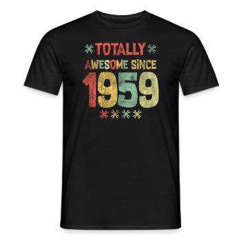 1959 - Totally Awesome Since 1959 - Happy Birthday - Men's T-Shirt - black - Front - AI Model Male 178 light (178cm)