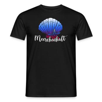 meer meerweh moin moin meerjungfrau küstenkind - Männer T-Shirt - Schwarz - Vorne - AI Model Male 178 light (178cm)