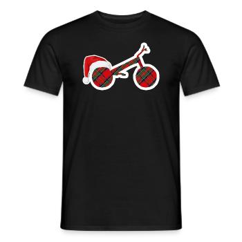 TRIAL Xmas Trialbike - Mütze Sport Weihnachten - Männer T-Shirt - Schwarz - Vorne - AI Model Male 178 light (178cm)
