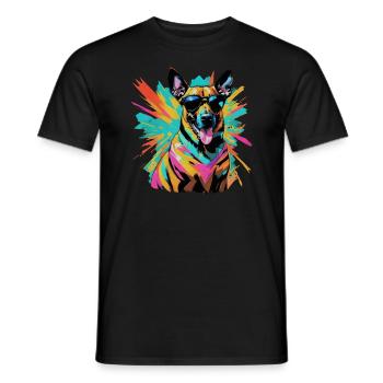 Malinois belge - T-shirt homme - noir - Devant - AI Model Male 178 light (178cm)