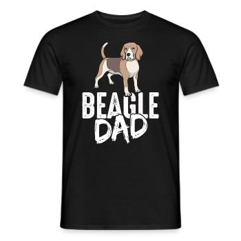 Beagle Dad Dog Dad Dad Dad Owner Fun Dogs - Men's T-Shirt - black - Front - AI Model Male 178 light (178cm)