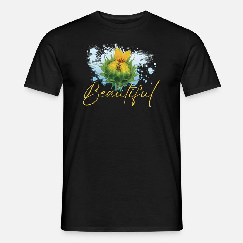 Schöne Juno-Blume - Männer T-Shirt - Schwarz