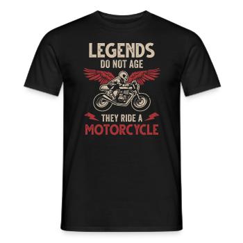 Moto Légende Anniversaire Motard Motard - T-shirt homme - noir - Devant - AI Model Male 178 light (178cm)