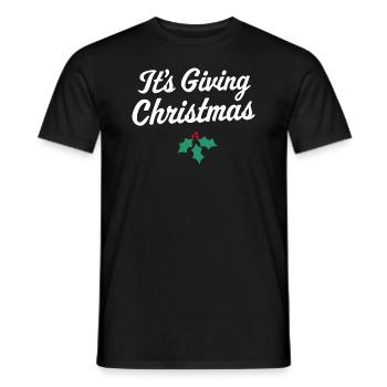 Es ist das Schenken von Weihnachten - Männer T-Shirt - Schwarz - Vorne - AI Model Male 178 light (178cm)