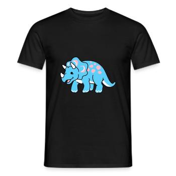 Trans Pride Triceratops - Men's T-Shirt - black - Front - AI Model Male 178 light (178cm)
