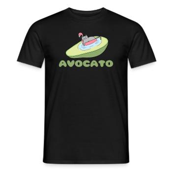 Avocato cat cat - Men's T-Shirt - black - Front - AI Model Male 178 light (178cm)