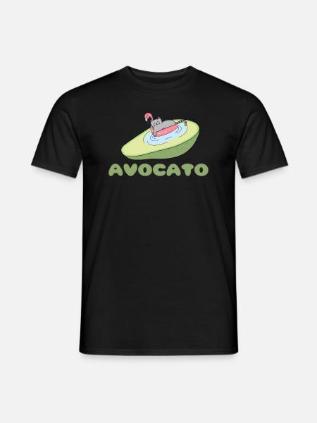 Avocato cat cat - Men's T-Shirt - black