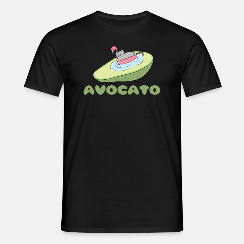 Avocato cat cat - Men's T-Shirt - black