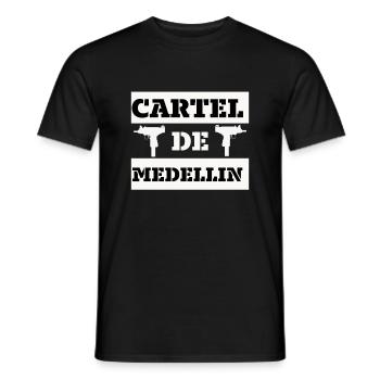 Medellin Cartel Pablo Escobar - Men's T-Shirt - black - Front - AI Model Male 178 light (178cm)
