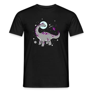 Ace Pride Dinosaurier Asexual Space - Männer T-Shirt - Schwarz - Vorne - AI Model Male 178 light (178cm)