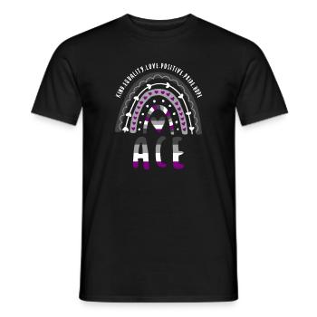 Asexueller Spruch Ace Pride Ace Regenbogen - Männer T-Shirt - Schwarz - Vorne - AI Model Male 178 light (178cm)