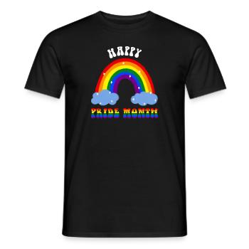 Happy Pride Month LGBT Gay Pride Arc-en-ciel - T-shirt homme - noir - Devant - AI Model Male 178 light (178cm)