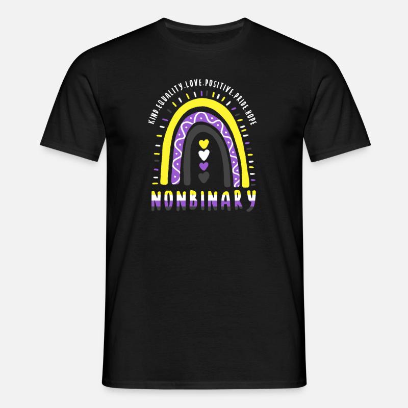 Nonbinary Boho Rainbow - Men's T-Shirt - black