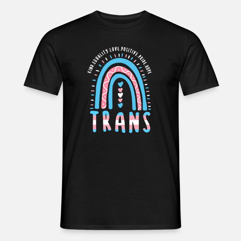 Transgender Spruch Trans Boho Regenbogen - Männer T-Shirt - Schwarz
