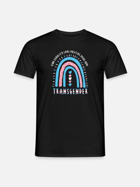 Trans Saying Transgender Boho Rainbow - Men's T-Shirt - black