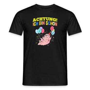 Achtung Ich Bin Schon 2 Geburtstag Bärtierchen - Männer T-Shirt - Schwarz - Vorne - AI Model Male 178 light (178cm)