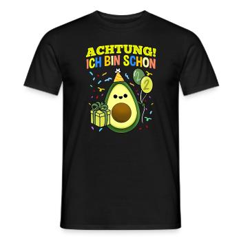 Achtung Ich Bin Schon 2 Geburtstag Avocado - Männer T-Shirt - Schwarz - Vorne - AI Model Male 178 light (178cm)