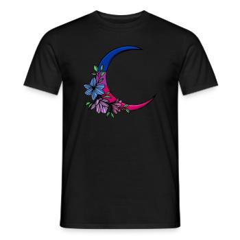 Bisexual Moon LGBT Bisexual Pride - Men's T-Shirt - black - Front - AI Model Male 178 light (178cm)