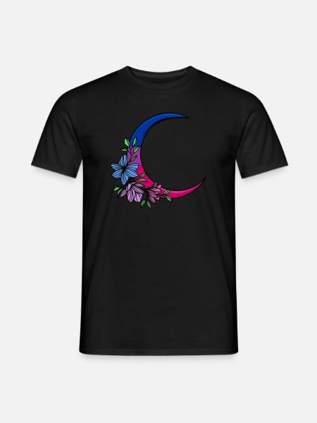 Bisexual Moon LGBT Bisexual Pride - Men's T-Shirt - black