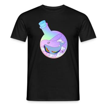 Regenbogenwal im Trank LGBT Pride Month - Männer T-Shirt - Schwarz - Vorne - AI Model Male 178 light (178cm)