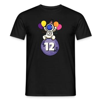 12 Jahre alt Weltraum Geburtstag 12.Geburtstag - Männer T-Shirt - Schwarz - Vorne - AI Model Male 178 light (178cm)