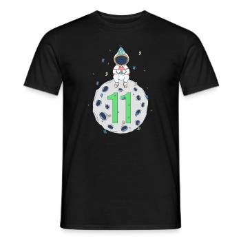11. Geburtstag Weltraum Geburtstagsparty - Männer T-Shirt - Schwarz - Vorne - AI Model Male 178 light (178cm)