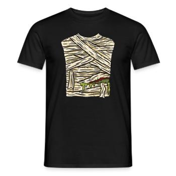 Mummy Costume Halloween - Men's T-Shirt - black - Front - AI Model Male 178 light (178cm)