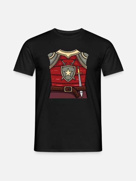 Ritter Kostüm Halloween - Männer T-Shirt - Schwarz