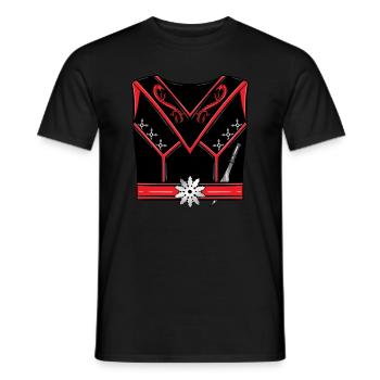 Ninja Costume Halloween - Men's T-Shirt - black - Front - AI Model Male 178 light (178cm)
