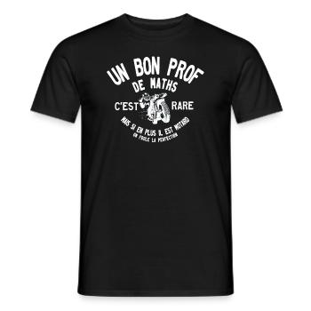 Un bon prof de maths motard c est rare - T-shirt homme - noir - Devant - AI Model Male 178 light (178cm)