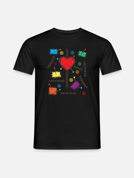 Voodoo Doll Costume Halloween - Men's T-Shirt - black