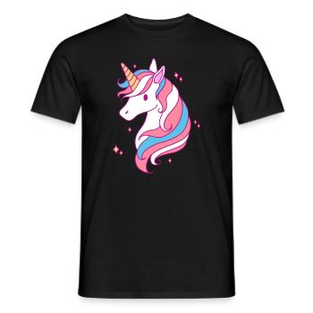 Trans Pride Unicorn LGBT Trans Ally - Men's T-Shirt - black - Front - AI Model Male 178 light (178cm)