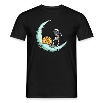 Un astronaute mine Bitcoin - T-shirt homme - noir - Devant - AI Model Male 178 light (178cm)