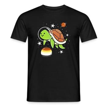 Tortues Astronaute Gay Bear Pride - T-shirt homme - noir - Devant - AI Model Male 178 light (178cm)