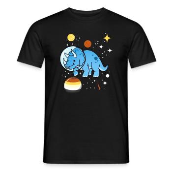 Triceratops Astronaut Gay Bear Pride - Männer T-Shirt - Schwarz - Vorne - AI Model Male 178 light (178cm)