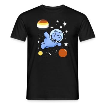 Nilpferd Astronaut Gay Bear Pride - Männer T-Shirt - Schwarz - Vorne - AI Model Male 178 light (178cm)