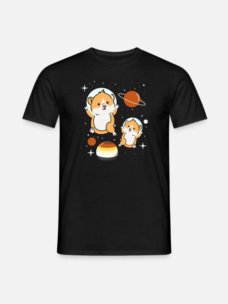 Hamster Astronaut Gay Bear Pride - Men's T-Shirt - black