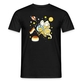 Schmetterling Astronaut Gay Bear Pride - Männer T-Shirt - Schwarz - Vorne - AI Model Male 178 light (178cm)