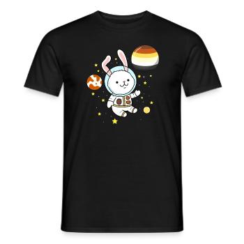 Hase im Weltraum Gay Bear Pride - Männer T-Shirt - Schwarz - Vorne - AI Model Male 178 light (178cm)