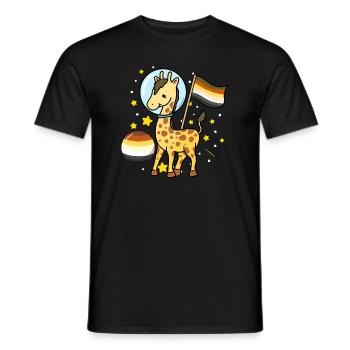 Giraffe Astronaut Gay Bear Pride - Männer T-Shirt - Schwarz - Vorne - AI Model Male 178 light (178cm)