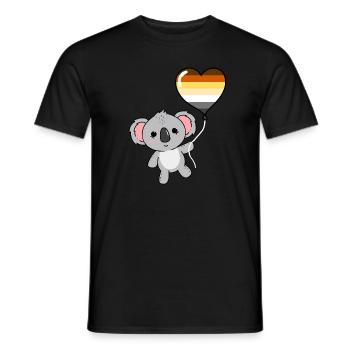 Koala Herzballon Gay Bear - Männer T-Shirt - Schwarz - Vorne - AI Model Male 178 light (178cm)