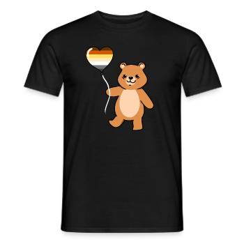 Teddybär Ballon Gay Bear Pride - Männer T-Shirt - Schwarz - Vorne - AI Model Male 178 light (178cm)