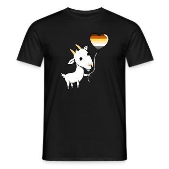 Ziege Herzballon Gay Bear Pride - Männer T-Shirt - Schwarz - Vorne - AI Model Male 178 light (178cm)