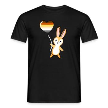 Hase Herzballon Gay Bear Pride - Männer T-Shirt - Schwarz - Vorne - AI Model Male 178 light (178cm)