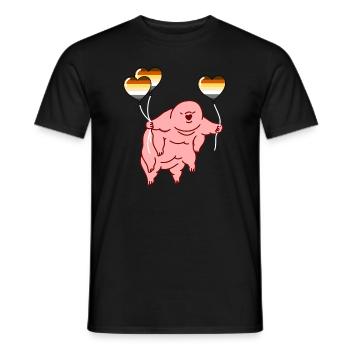 Bärtierchen Ballon Gay Bear Pride - Männer T-Shirt - Schwarz - Vorne - AI Model Male 178 light (178cm)
