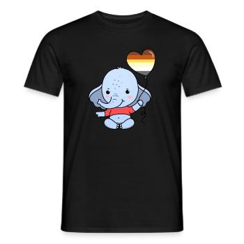Elefant Herzballon Gay Bear Pride - Männer T-Shirt - Schwarz - Vorne - AI Model Male 178 light (178cm)