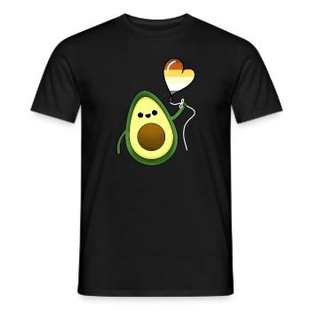 Avocado Herzballon Gay Bear Pride - Männer T-Shirt - Schwarz - Vorne - AI Model Male 178 light (178cm)