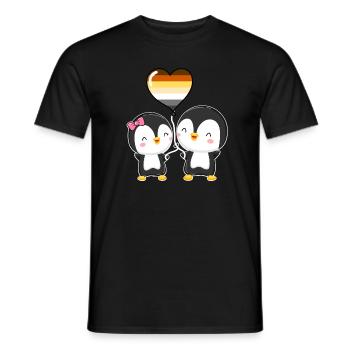 Gay Bear Pride Pinguin-Paar - Männer T-Shirt - Schwarz - Vorne - AI Model Male 178 light (178cm)