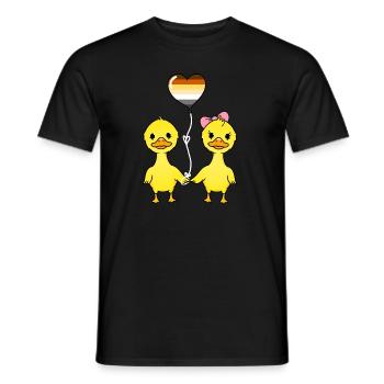Entenpaar Gay Bear Pride - Männer T-Shirt - Schwarz - Vorne - AI Model Male 178 light (178cm)